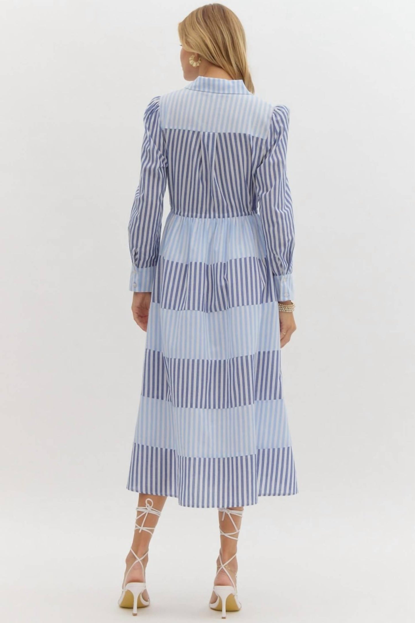 Entro - Haven Stipe Midi Dress
