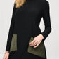 Joseph Ribkoff - Two-tone Color Block Long Sleeve Shift Dress