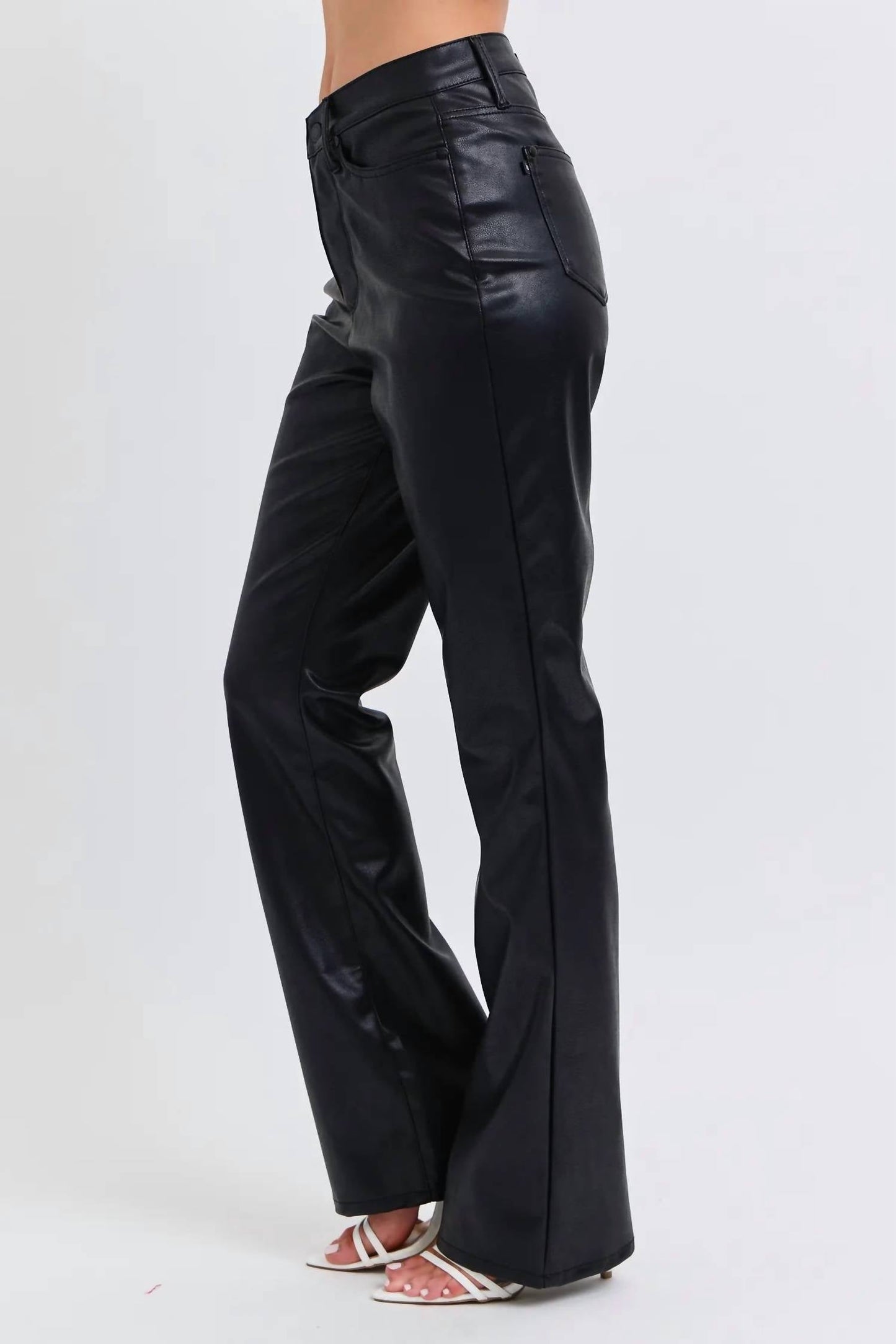 Judy Blue - High Waist Tummy Control Faux Leather Bootcut Jean