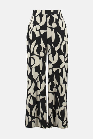 Joseph Ribkoff - Geometric Print Wide Leg Pull On Pants