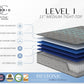 Restonic comfort care 11' hybrid mattress, individual pocketed coil mattress , medium comfort