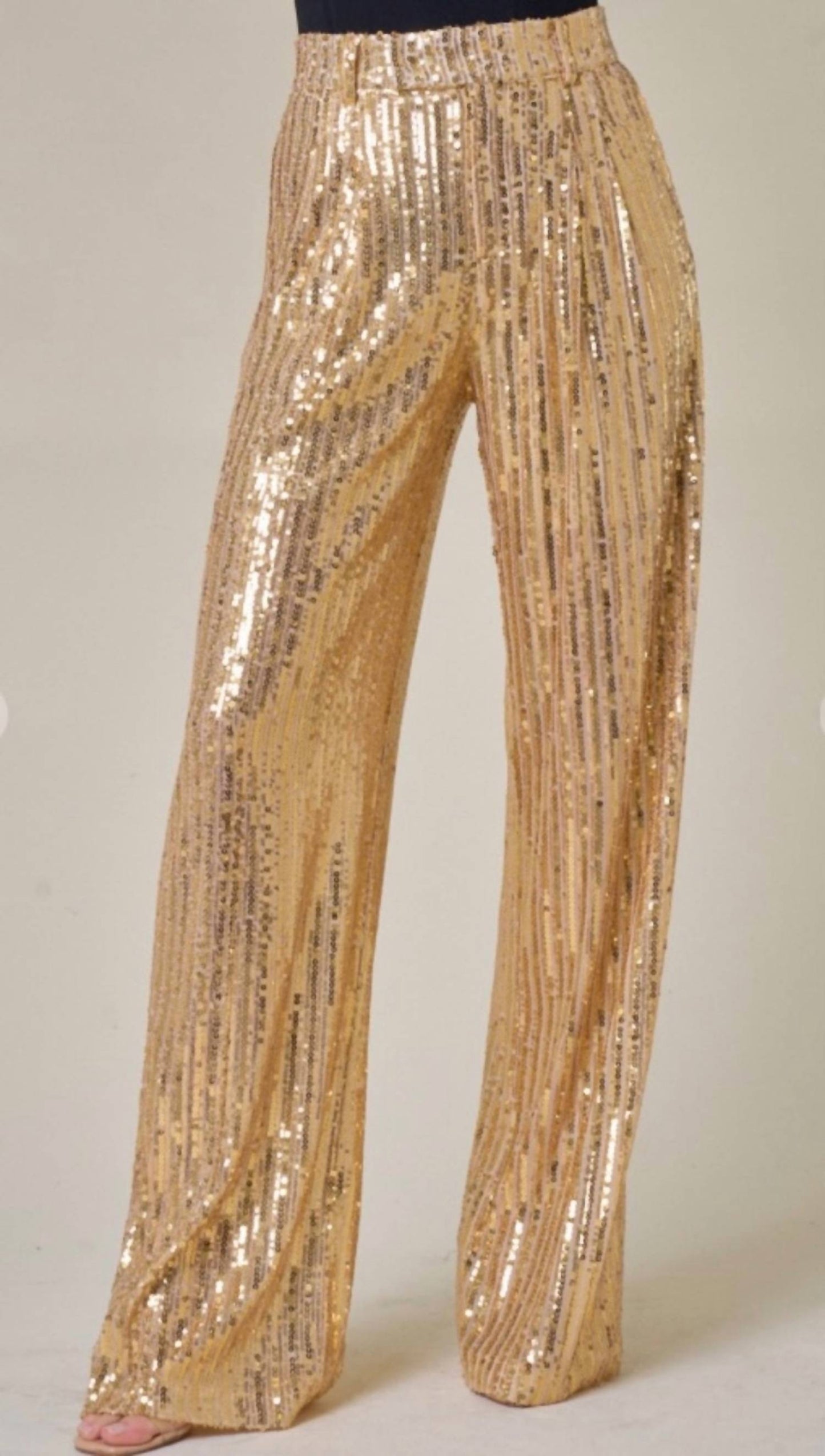 Wisteria Lane - Sequin Wide Leg Pants