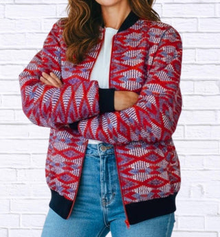 Diva Usa - Maddy Traditional Bomber Printed Ethnic Jacket