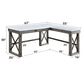 Talmar Marble Top Weathered Writing Desk With Lift Top