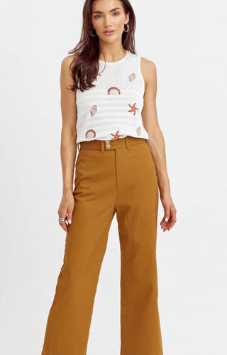 Greylin - Arlie Seashell Embroidered Knit Top