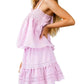 143 Story - Courtney Pretty Crochet Trim Ruffle Top & Mini Skirt Set