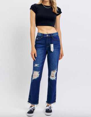 Judy Blue - WomenRigid Magic Heavy Destroy Straight Leg