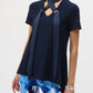 Joseph Ribkoff - Traight Top With Satin Scarf