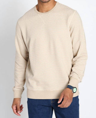 Jachs New York - Striped Sustainable Fleece Crewneck Sweatshirt