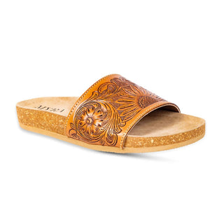Myra - Women's Dottie Hand Tooled Sandals