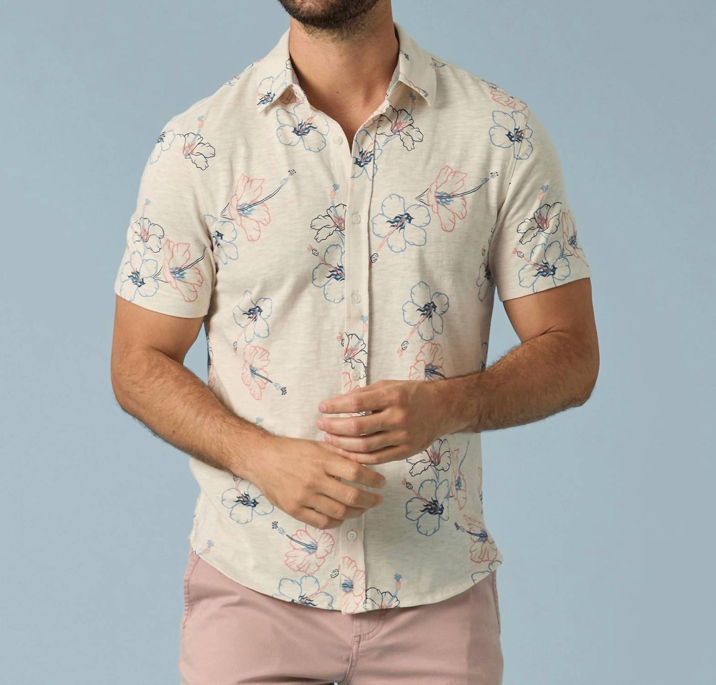 Flags & Anthem - Collins Hibiscus Print Shirt