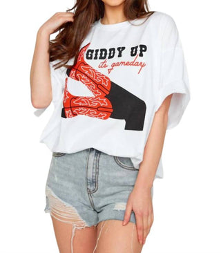 Buddylove - Giddy Up It's Gameday Oversized Graphic Tee