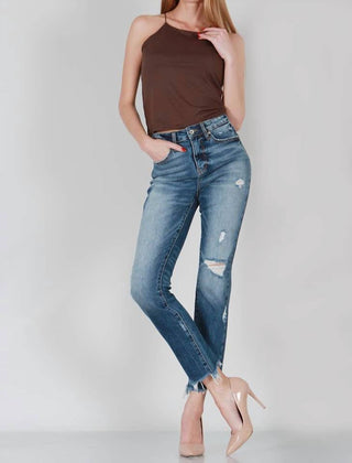 Special A - High Rise Relaxed Skinny Ripped Jeans