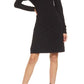 VERO MODA Happiness Long Sleeve Fit & Flare Sweater Dress in Black, Size X-Small