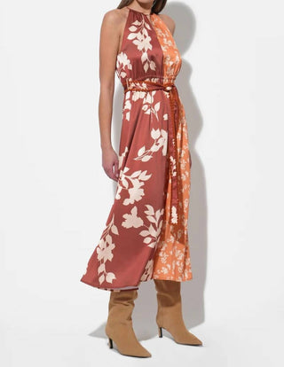 Adelyn Rae - Sandi Two Toned Halter Midi Dress