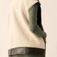 Promesa - Vegan Leather And Fleece Zip-up Motorcycle Vest