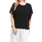 Karen Kane - Flutter Sleeve Crew Neck Top - Plus