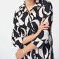 Joseph Ribkoff - Abstract Print Stretch Poplin Trapeze Dress