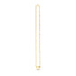 14k Yellow Gold Heart Element Paperclip Necklace
