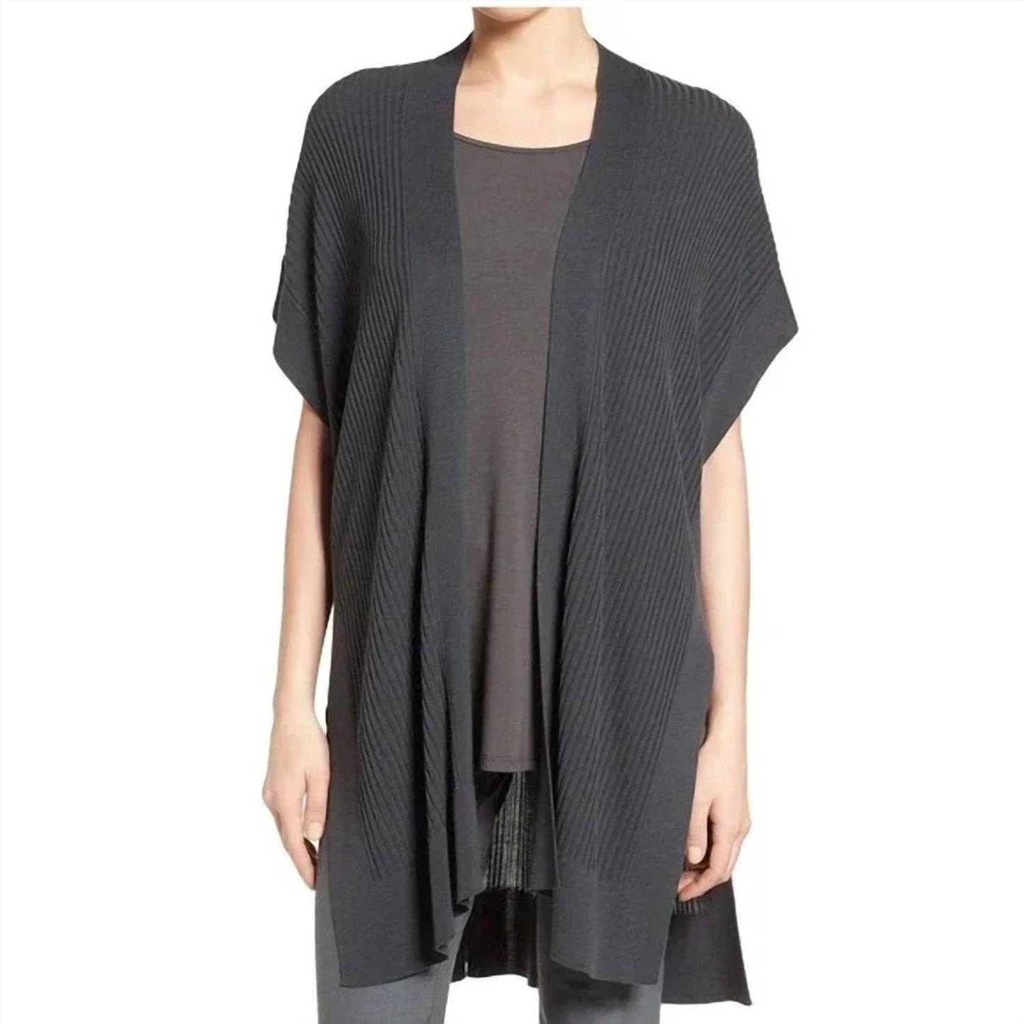 Eileen Fisher - Sleek Tencel Rib Kimono Cardigan