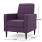 Mid-Century Modern Recliner With Button Tufted Waffle Stitch