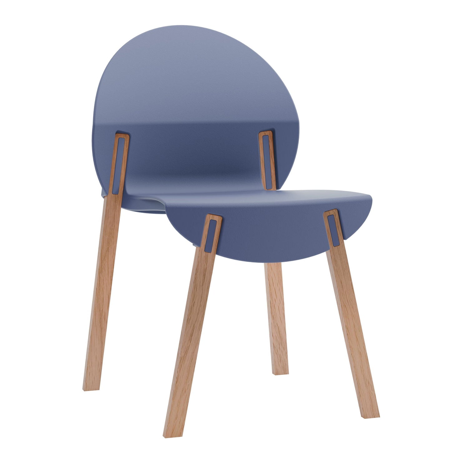 4 Piece Set of Single Chairs With a Design Combining Modern and Traditional Elements