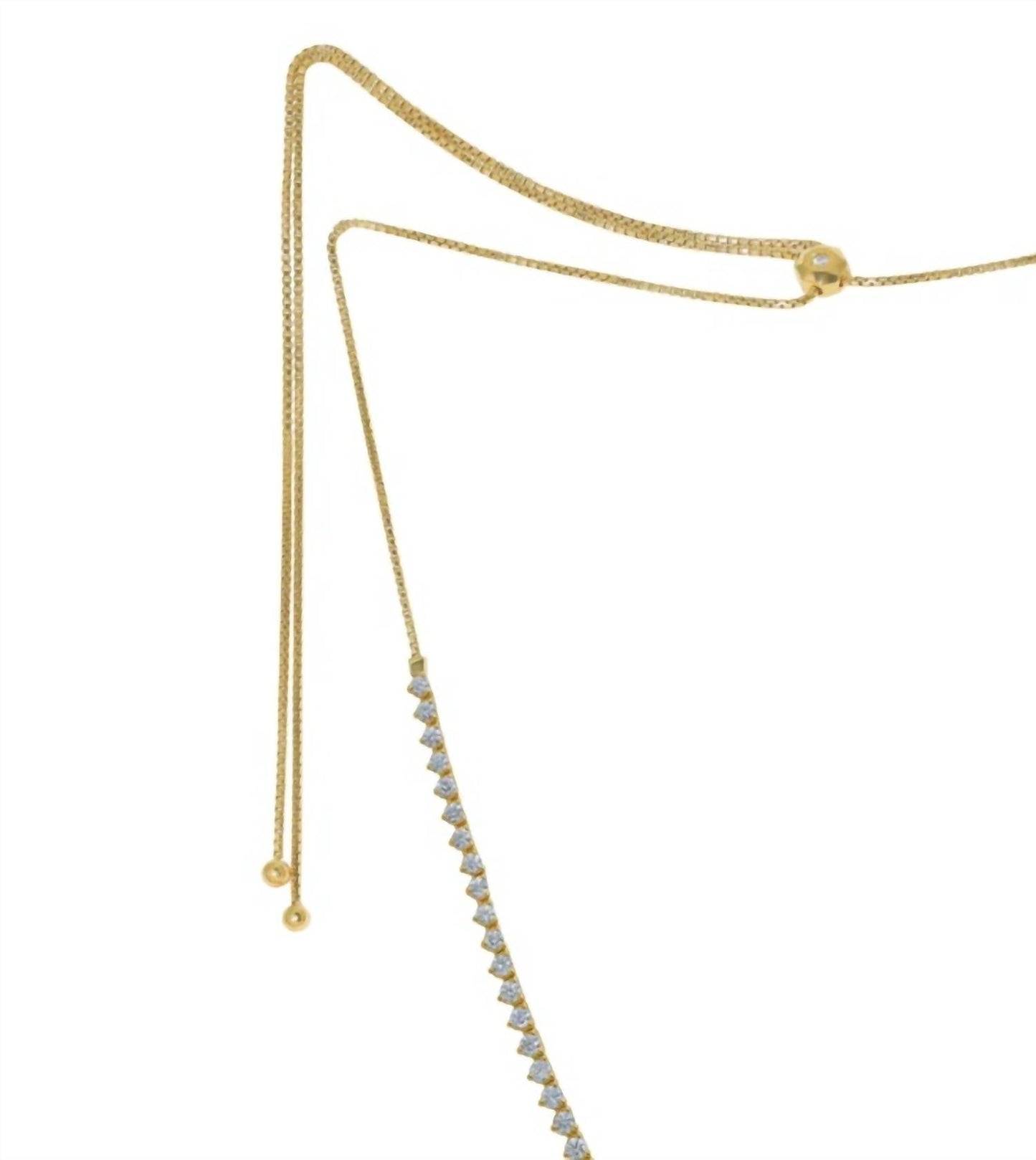 Diana M Jewels - 3.50 Cts Diamond Graduated Half Way Bolo Tennis Necklace