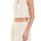 2.7 August Apparel - Floral Lace Vest