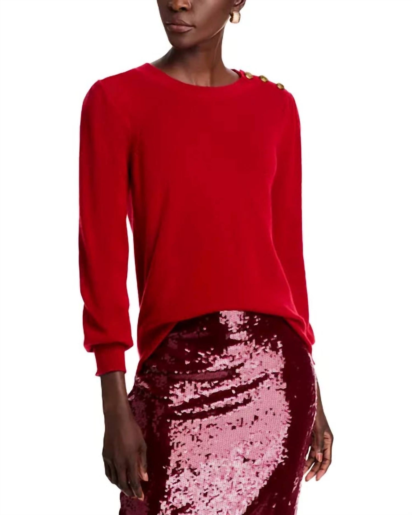 Veronica Beard - Nelia Cashmere Sweater with Crest Snaps