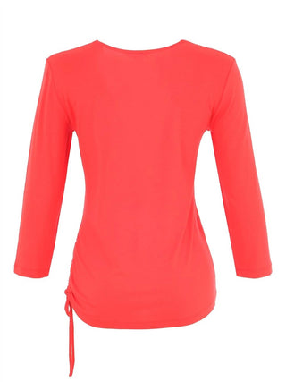 Dolcezza - Women's Ruched Side Tie Top