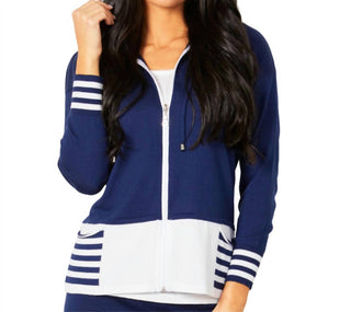 Angel Apparel - Zip Up Hoodie Double Stripe w/ Pockets