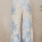 Milio Milano - Tropical Palm Tree Wide Leg Linen Pants