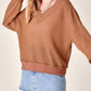 La Miel - Waffle V Neck Top