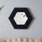 Hexagon Mirror With Natural Wood Frame