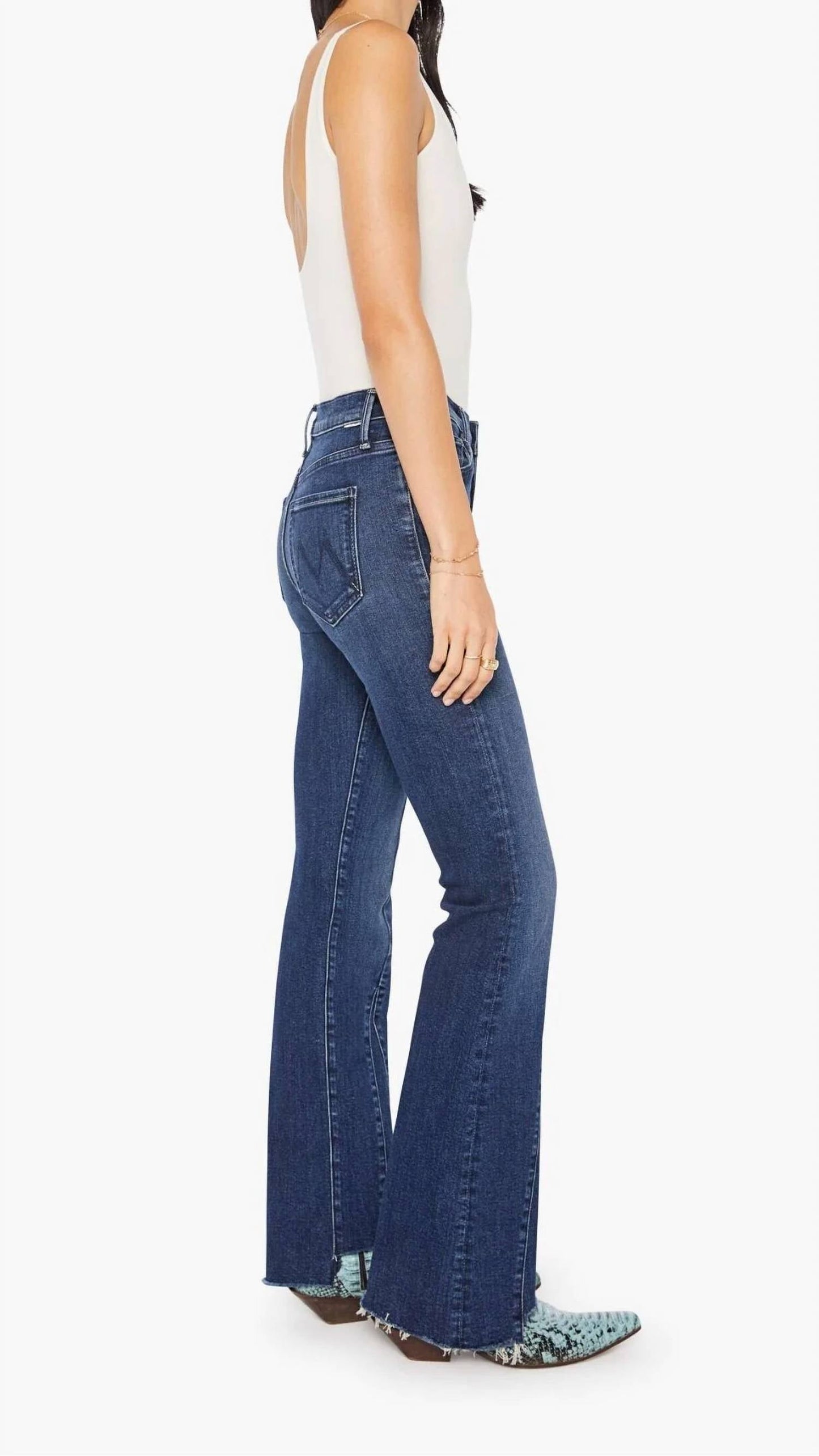 Mother - Insider Skimp Pointy Fray Jeans