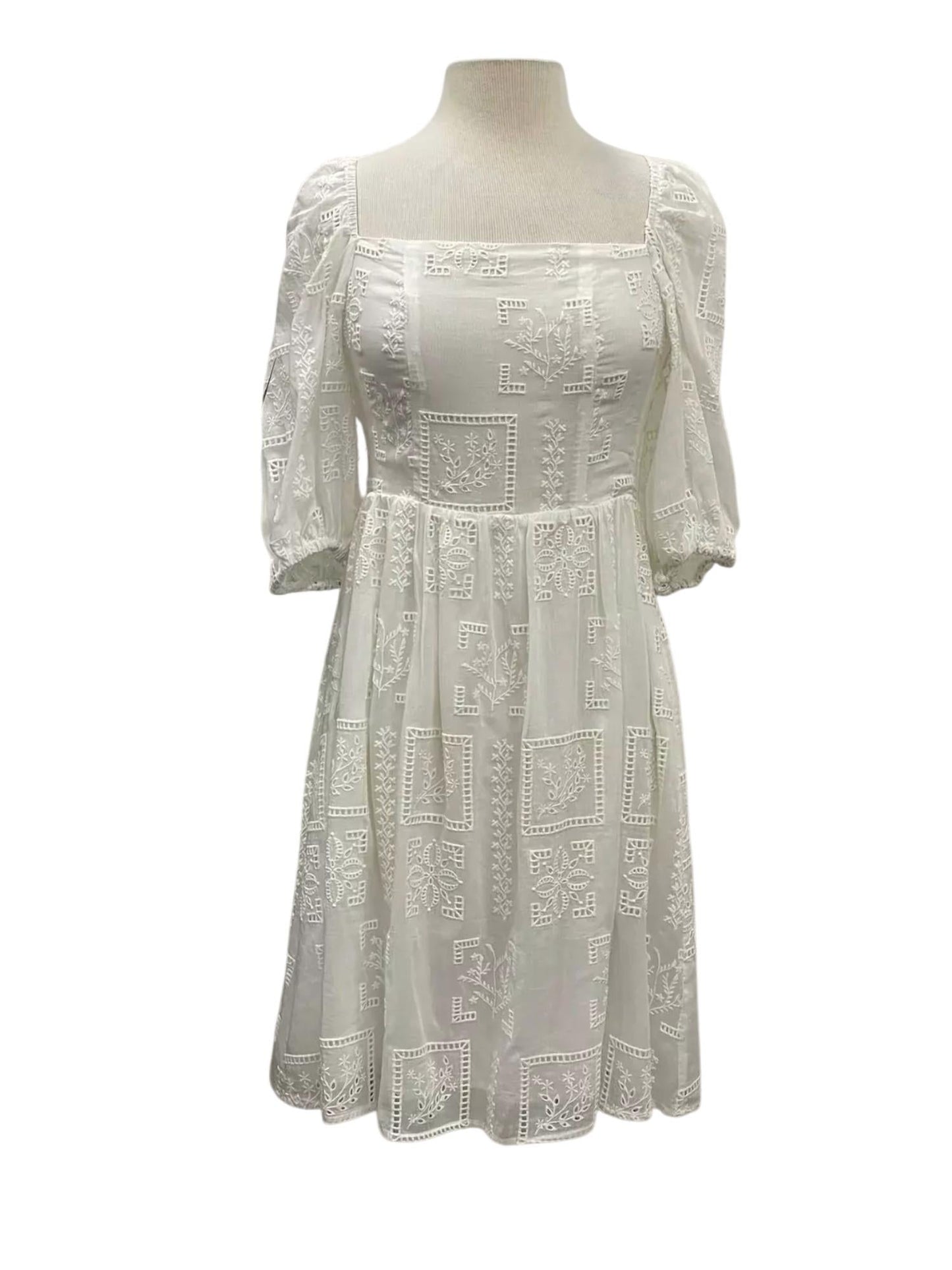 Johnny Was - Love Ella Eyelet Embroidered Mini Dress