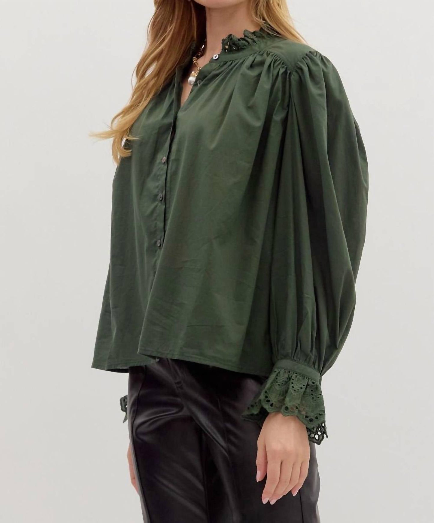 Entro - Women's Pine Ruffle Shirt