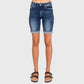 Petra153 - High Rise Bermuda Shorts With Cuffed Hem