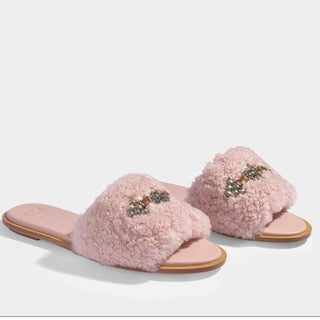 Tory Burch - Women's Aspen Genuine Shearling Sandal