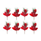 Beaded Pomegranate and Pear Pine Pick (Set of 8)