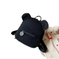 Bear Shaped Plush Backpack Cute Fuzzy Fleece Rucksack