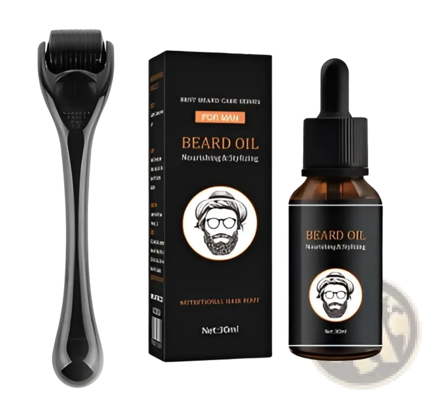Beard Roller and Oil Set Microneedle Skin Care Kit