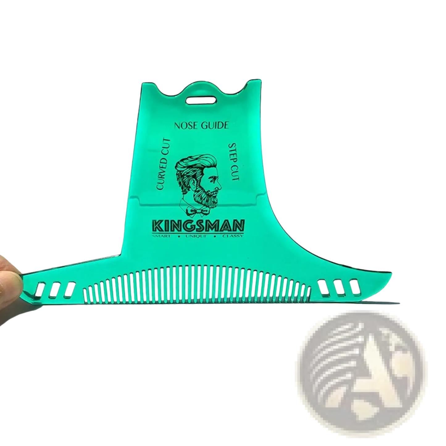 Beard Shaping Comb with Nose Guide and Step Cut Design
