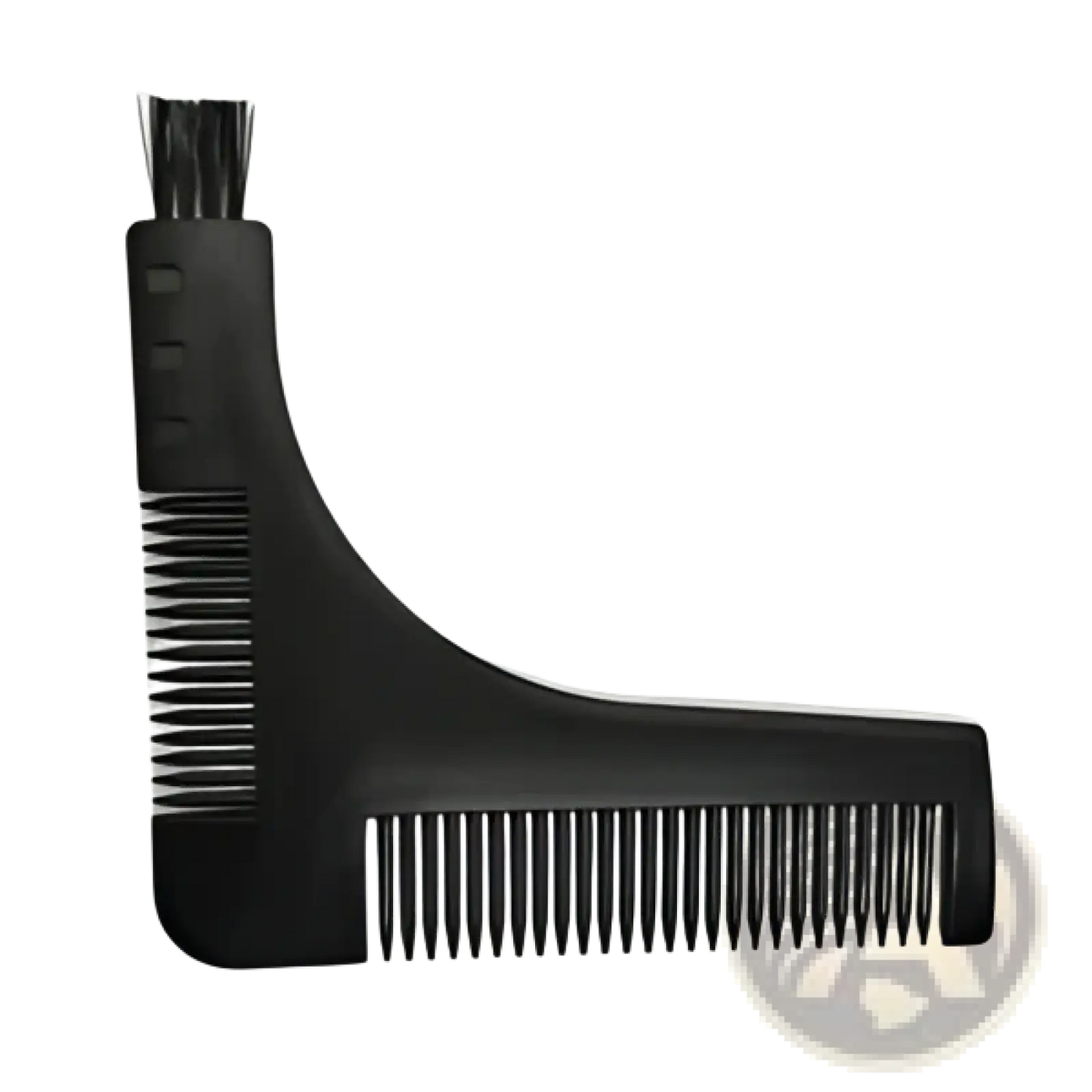 Beard Shaping Tool Template with Integrated Comb