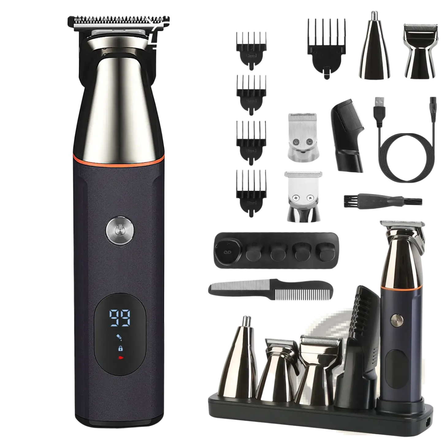 Beard Trimmer for Men 5 in 1 Ipx5 Waterproof Kit