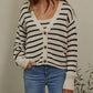 By Together - Knit Sweater Striped V-Neck Cardigan