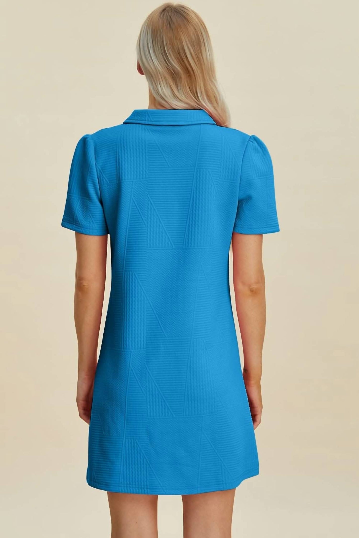 Double Take - Textured Short Sleeve Dress