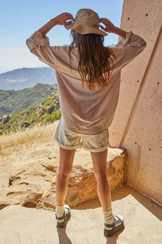 By Together - Women's Woven Cotton Collar Neck Shirt