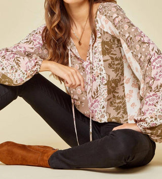 Andree By Unit - Floral Peasant Blouse