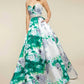 Mac Duggal - Strapless Sweetheart Neckline Floral Ball Gown